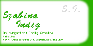 szabina indig business card